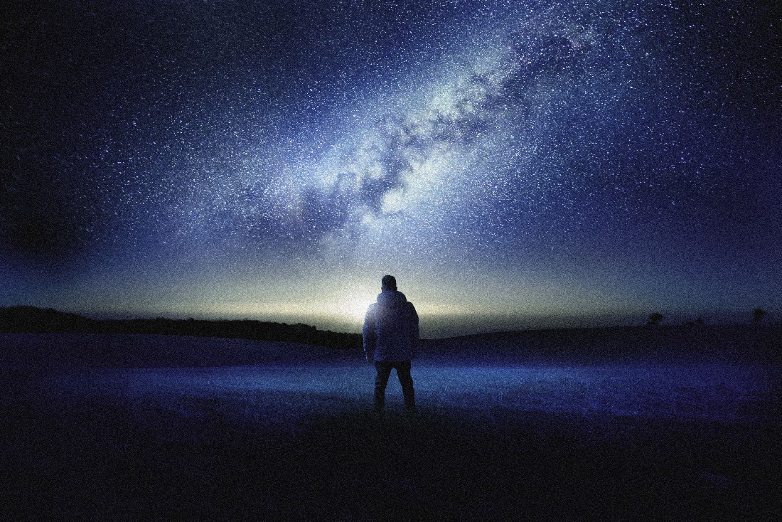 Starry night sky